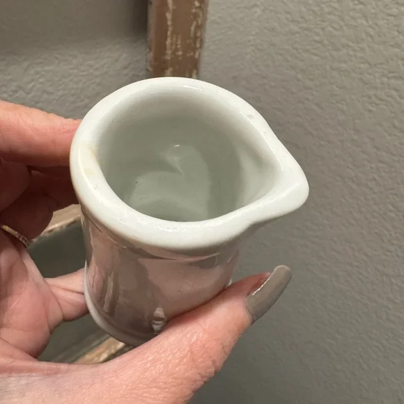 Vintage White Ceramic Creamer - Picture 5 of 6